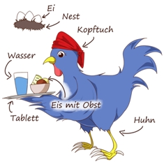 Easy German Reader - das kleine Wildschwein - das Huhn