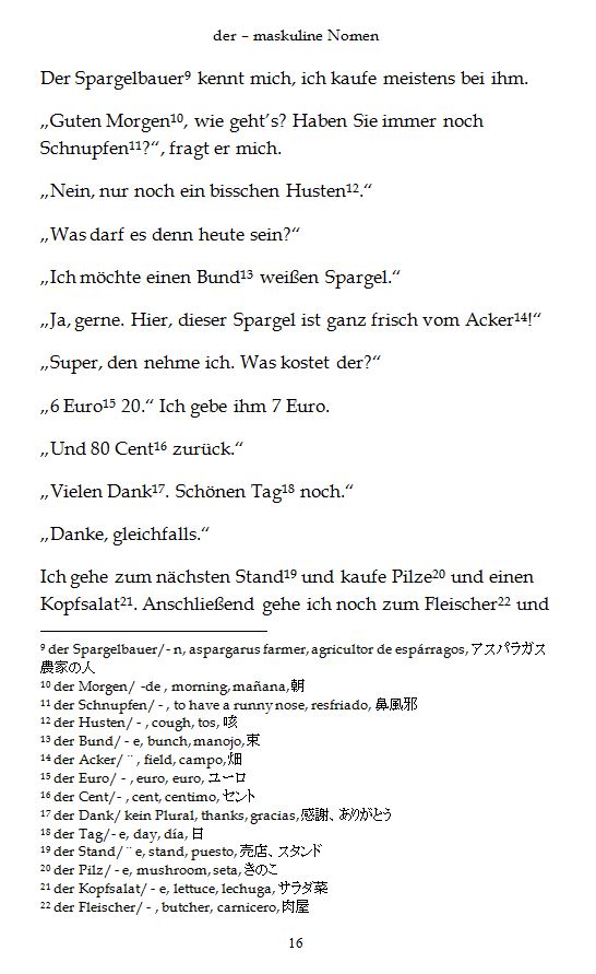 der - german masculine nouns *The story with only masculine nouns! Page 4