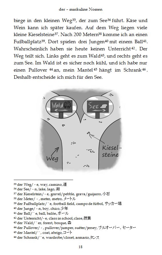 Leseprobe: der - deutsche maskuline Nomen *Die Geschichte hat nur maskuline Nomen (Seite 6)