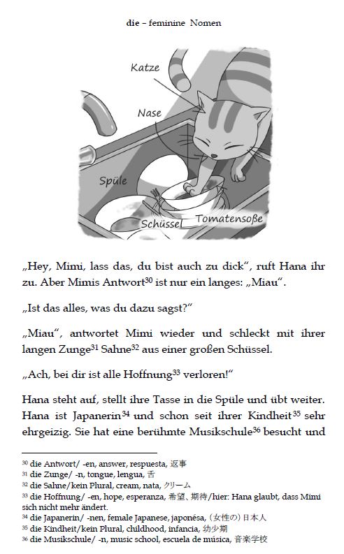 die - german feminine nouns *The story with only feminine nouns (page 5)
