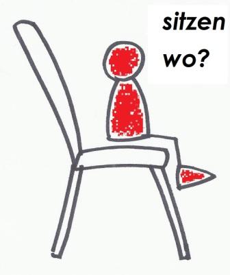 sitzen - wo?